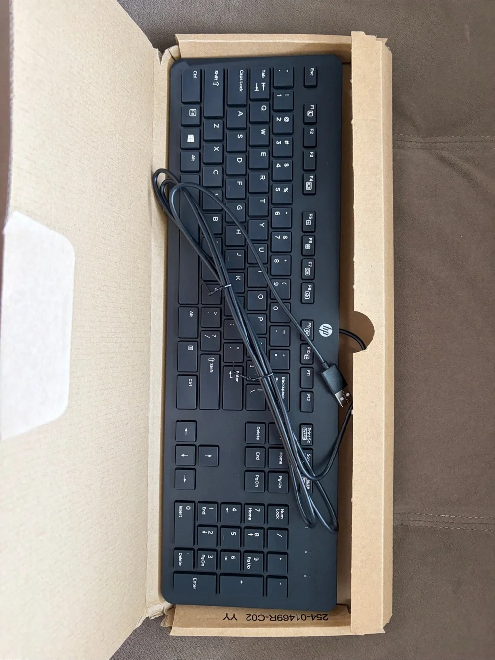 HP Black Wired USB Full-Size Keyboard with Numeric Keypad